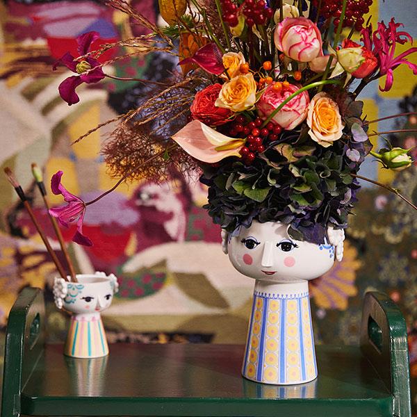 花瓶 フラワー ベース おしゃれ 北欧 磁器 ソフト ライトブルー 雑貨