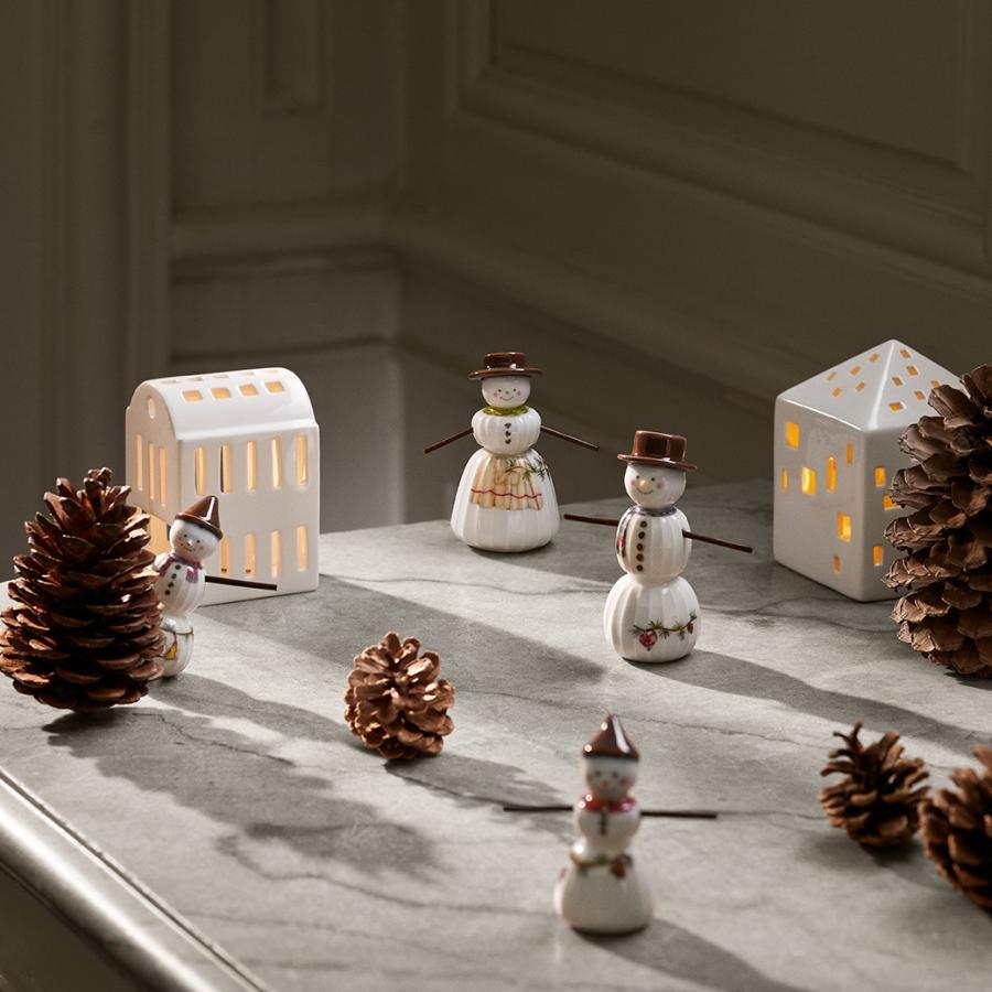 KAHLER（ケーラー） 雪だるま 家族 スノーボーイ クリスマス 飾り 陶器