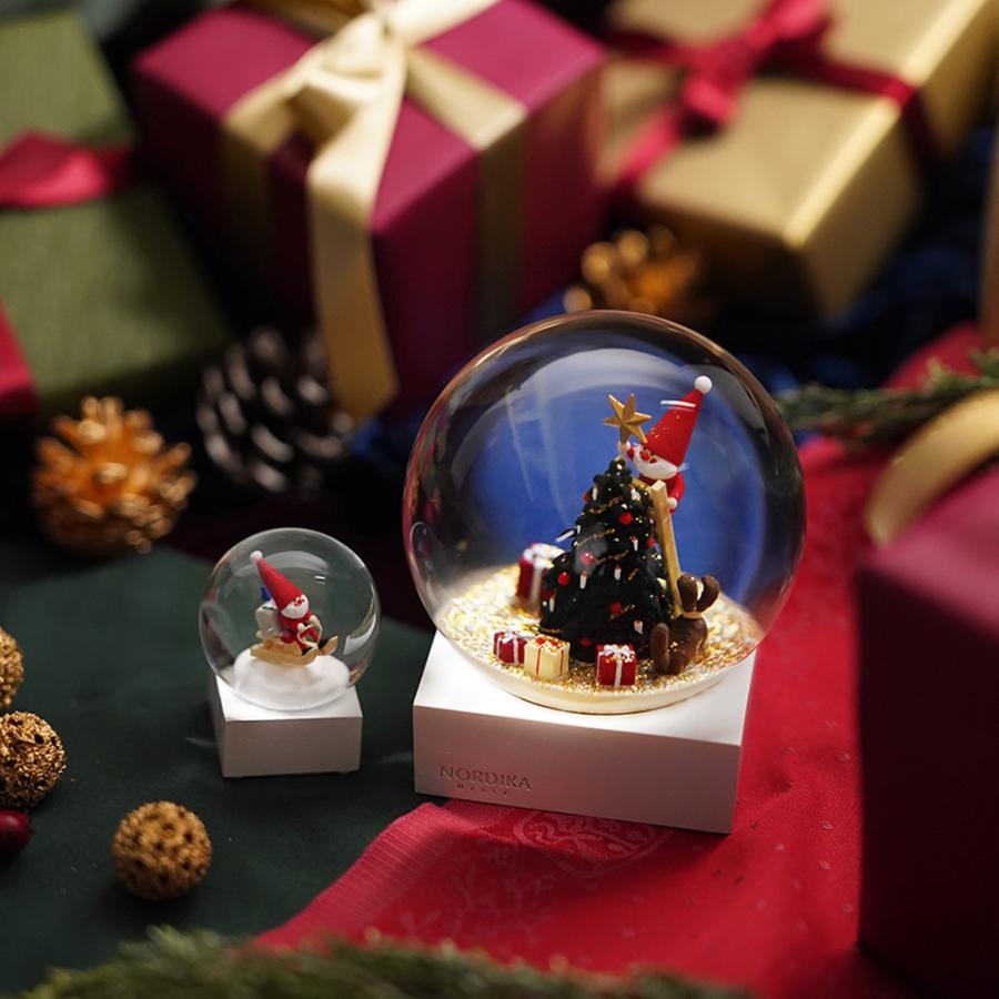 NORDIKA nisse クリスマス小物 数量限定 ノルディカ ニッセ NORDIKA nisse スノードーム サンタ ミニ