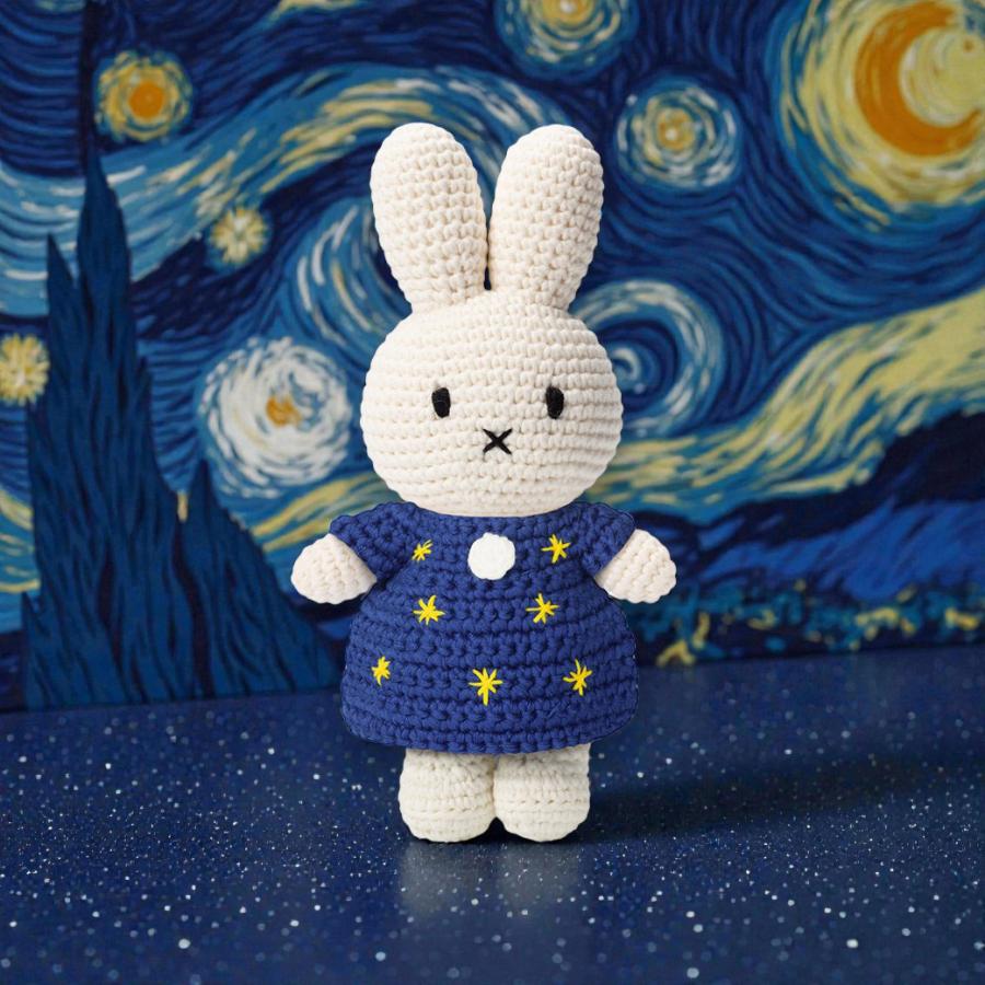 Miffy（ミッフィー） ぬいぐるみ グッズ 編みぐるみ ゴッホ 星月夜
