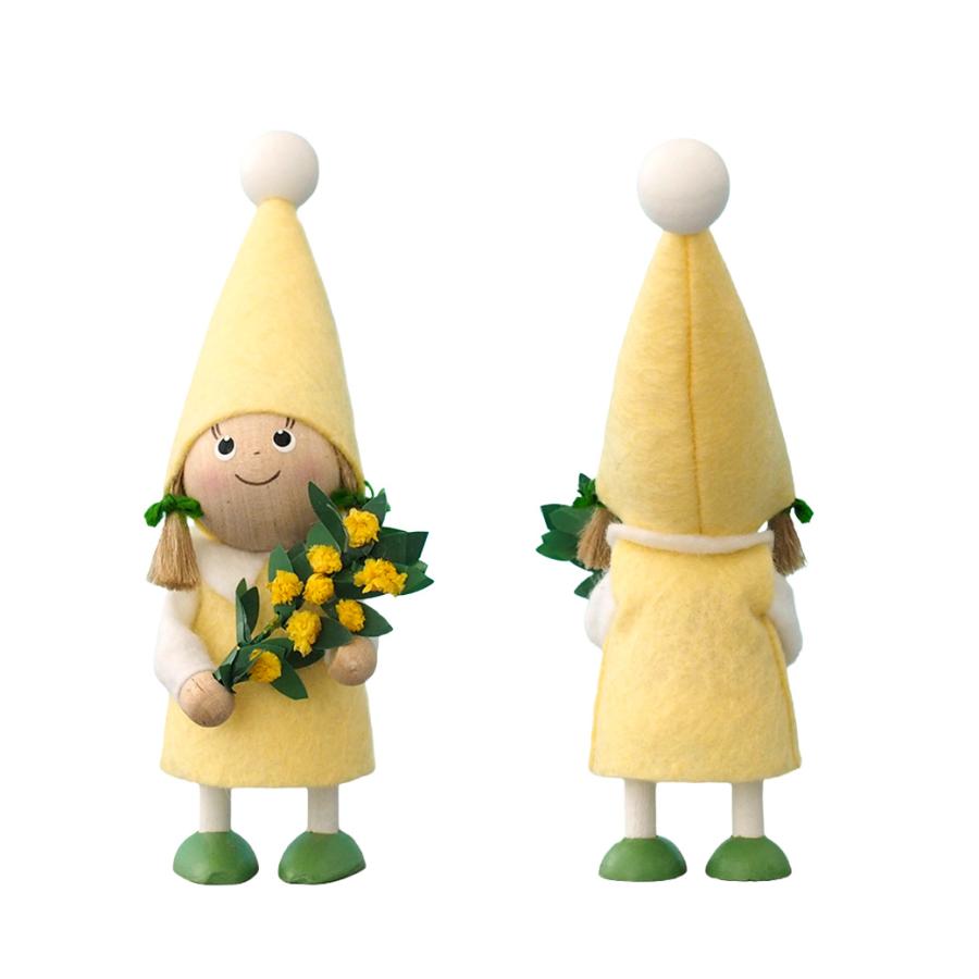 ノルディカニッセ ノルディックギフト お花とジョウロを持った女の子(イエロー) ミモザを持った女の子 | NORDIKA nisse - 北欧雑貨のLiLiCoCo(リリココ