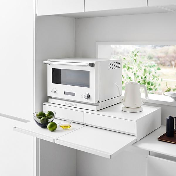 tower タワー キッチン 収納 ラック 引出し 2way 高さ 9cm 幅 80cm