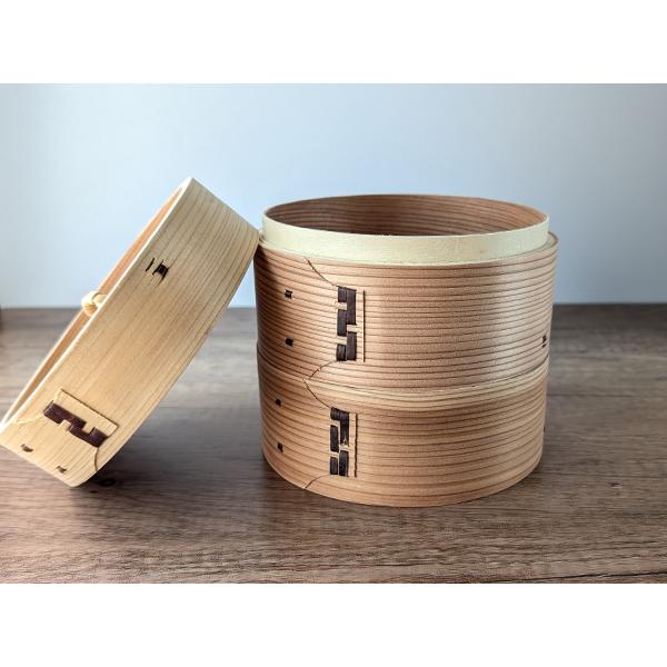 せいろ 蒸し器 15cm 2段 杉 セイロ 蒸篭 蒸籠 中華 セット 蓋付 ふたつ