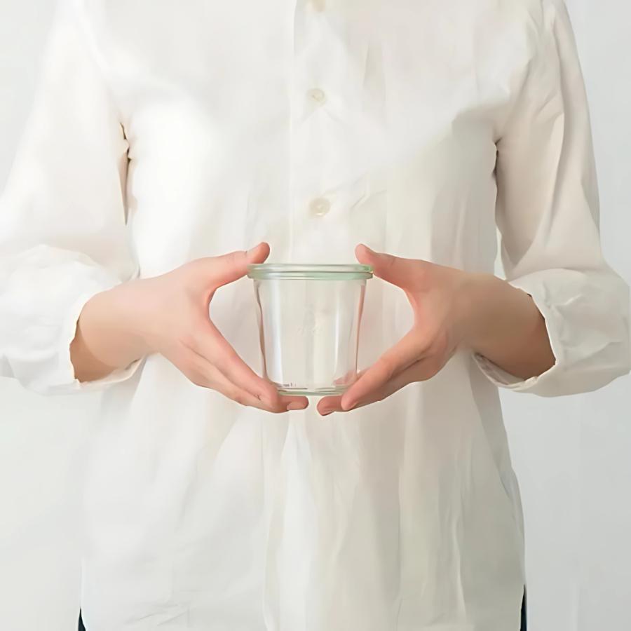 WECK（ウェック） ガラス 容器 モールド シェイプ 250ml セット 瓶 蓋