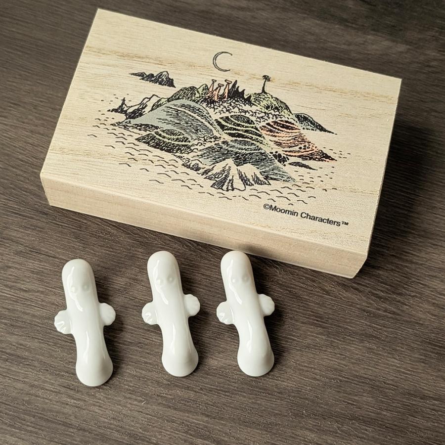 MOOMIN（ムーミン） グッズ ニョロニョロ 箸置き 3個 セット 木箱入り