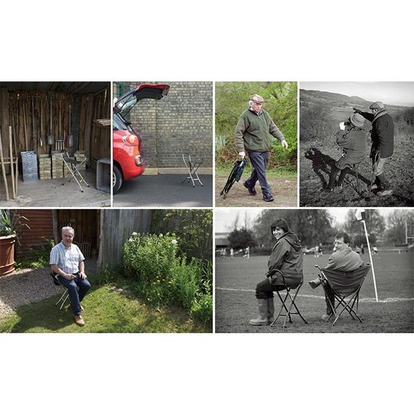 Linden Leisure スツール&杖 杖になる折りたたみ椅子 杖 になる 椅子 三脚 リンデンレジャー 軽量 800g 座れる つえ