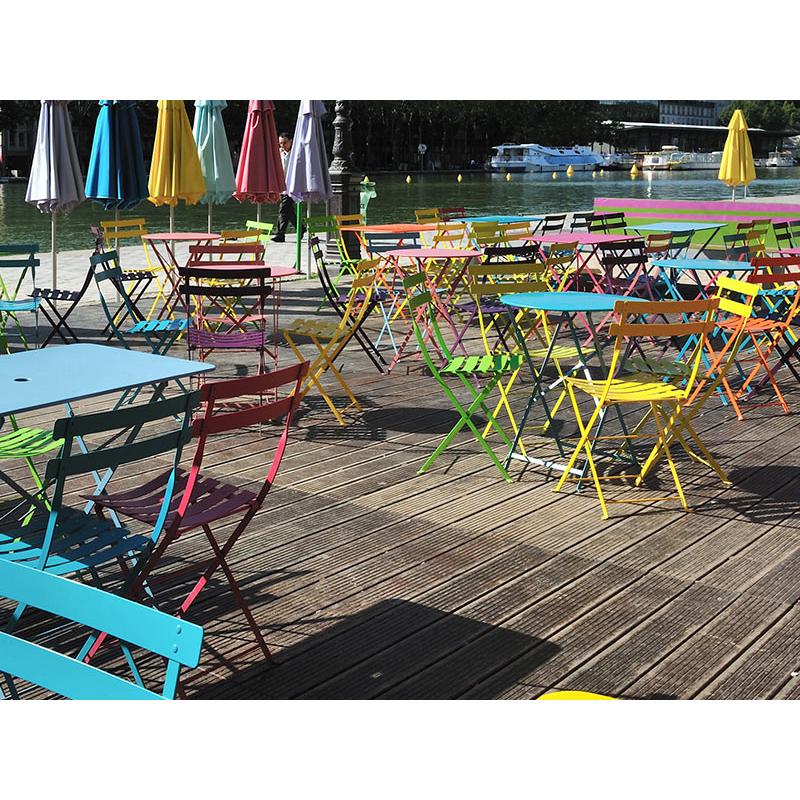 フェルモブ ビストロ ラウンド テーブル 直径96cm 高さ73cm 折りたたみ