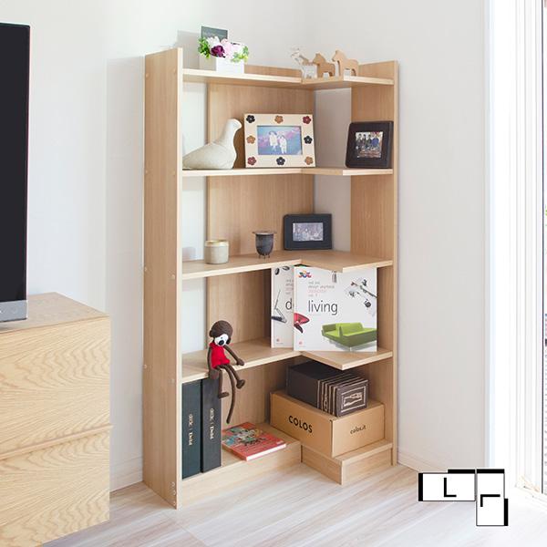 オープンラック オープンシェルフ コーナーラック 棚 ラック 木製 収納