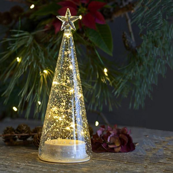 クリスマス LED ライト SIRIUS シリウス ツリー ガラス 飾り キャンドル シンプル インテリア 星 スター 透明 北欧 リモコン  クラシック H22cm Romantic 69075 :10901137:viewgarden 通販 