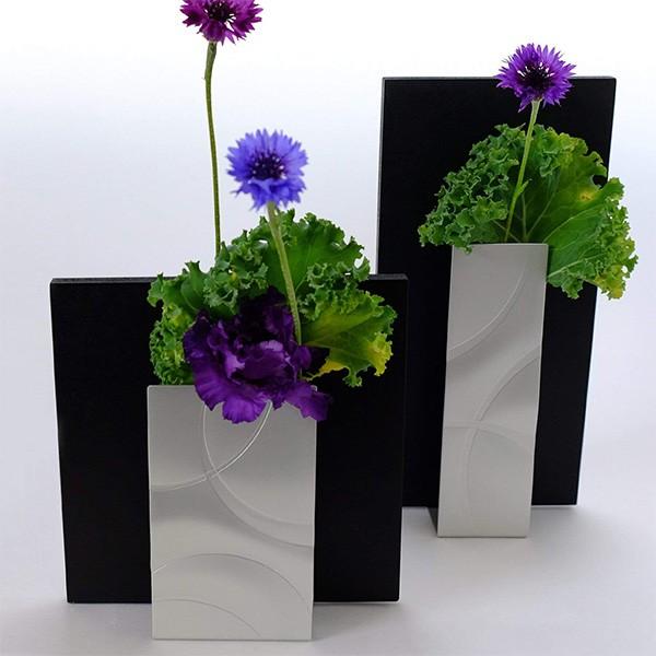 花瓶 おしゃれ 一輪挿し フラワーベース 花器 アートフレーム 正方形