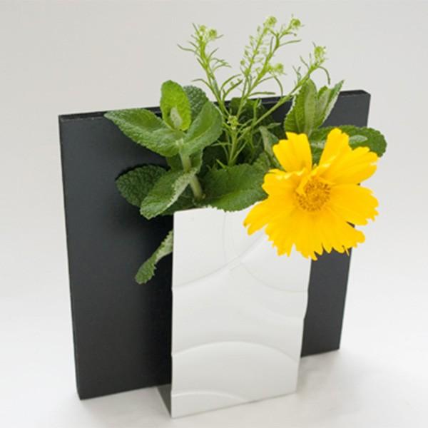 花瓶 おしゃれ 一輪挿し フラワーベース 花器 アートフレーム 正方形