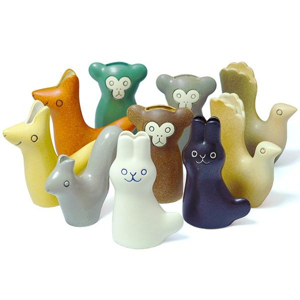 花瓶 フラワーベース おしゃれ 一輪挿し 北欧 オブジェ 陶器 リス