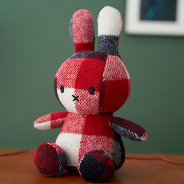 Miffy ぬいぐるみ ミッフィー チェック柄 33cm おしゃれ