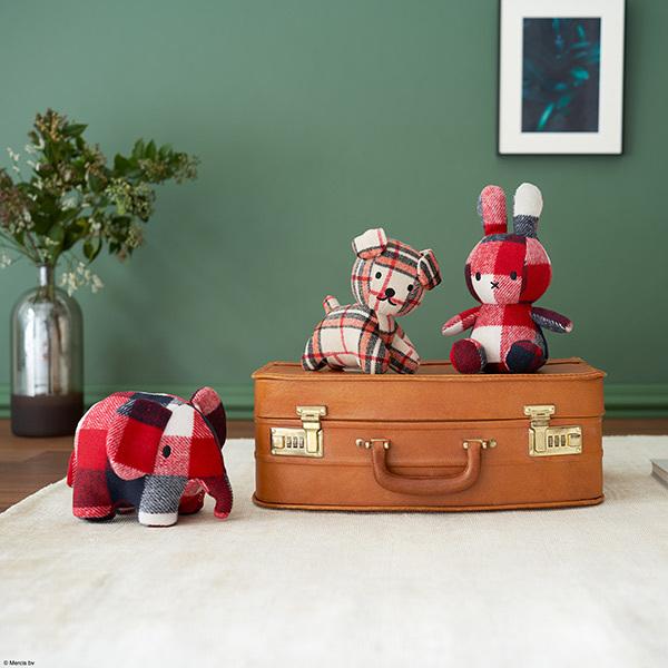 Miffy（ミッフィー） ぬいぐるみ エレファント チェック 柄 20cm