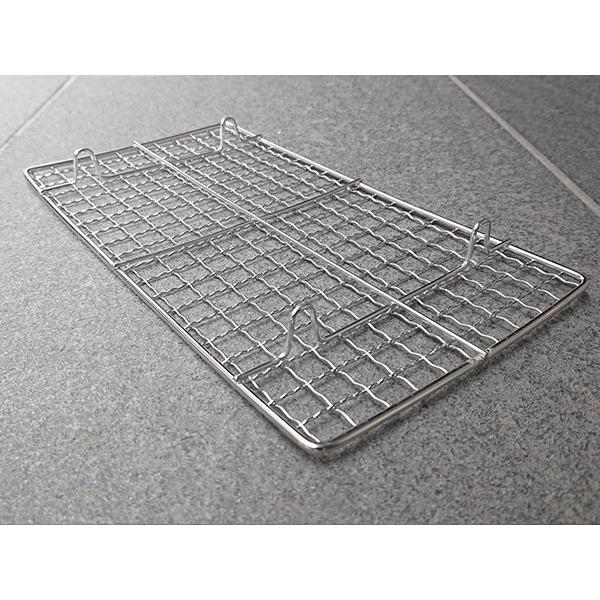 焼き網 ステンレス 24cm × 13cm 燼 ジン ソロ 推奨 ストッパー付