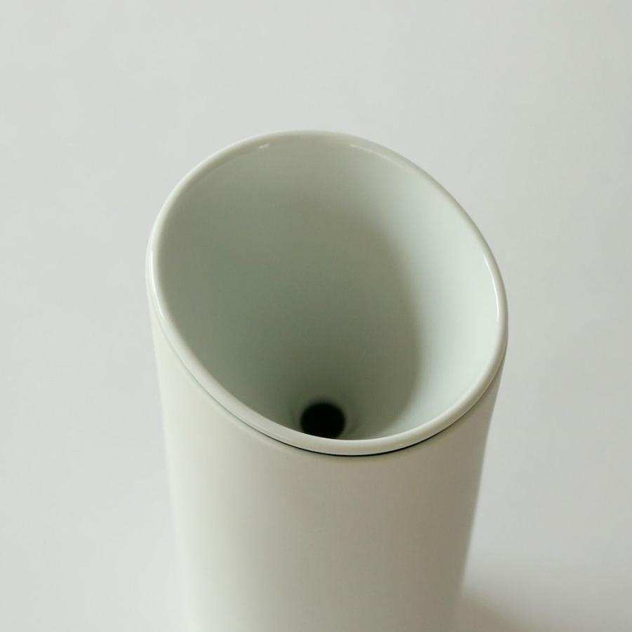 ホワイト 陶器製 丸型花瓶 花瓶 花器 おしゃれ 陶器 ホワイト シンプル 一輪挿し H22cm ロング