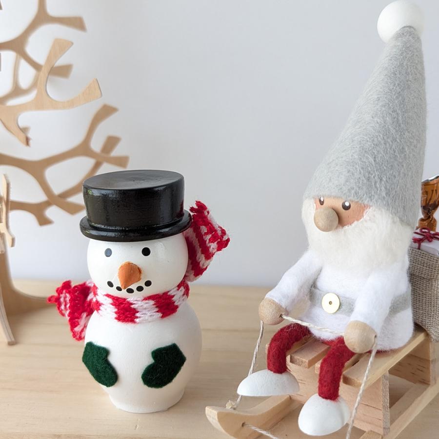 新品　ノルディカニッセ スノーマン2個セット ノルディカ ニッセ NORDIKA nisse クリスマス 飾り 人形 妖精 木製