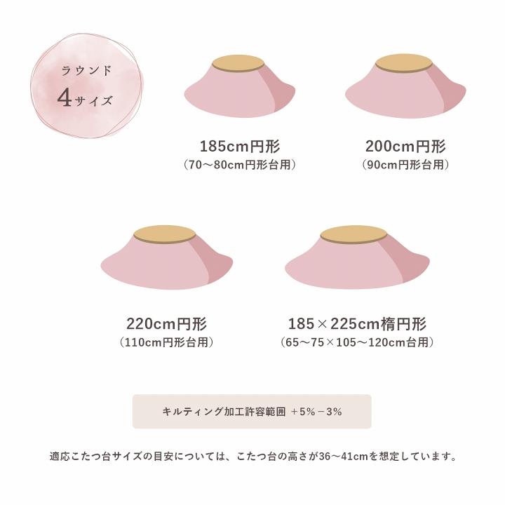 こたつ布団 長方形 無地調 約205×245cm こたつ布団 薄掛布団 薄掛タイプ イケヒコ かわいい パステル 大人かわいい ふわふわ シック 北欧 韓国 インテリア ラピの画像