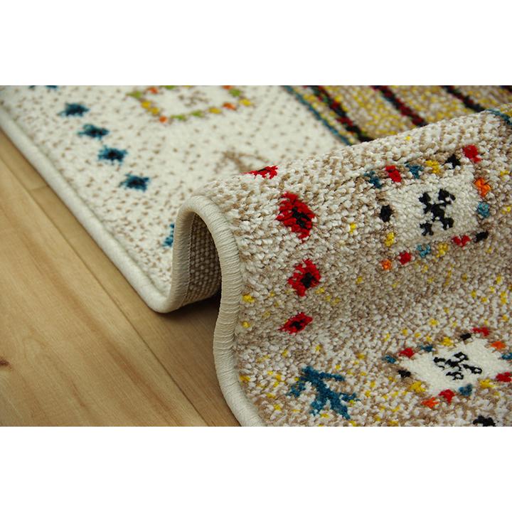 トルコ製ウィルトン織カーペット 約160×230cm ブルー [△][TP