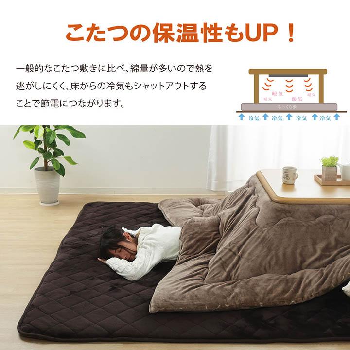 イケヒコ 超大判 ふっくら 敷き カーペット 220×360cm ラグ 長方形