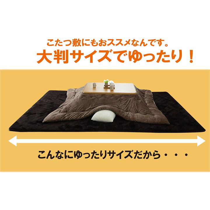 イケヒコ 超大判 ふっくら 敷き カーペット 220×360cm ラグ 長方形