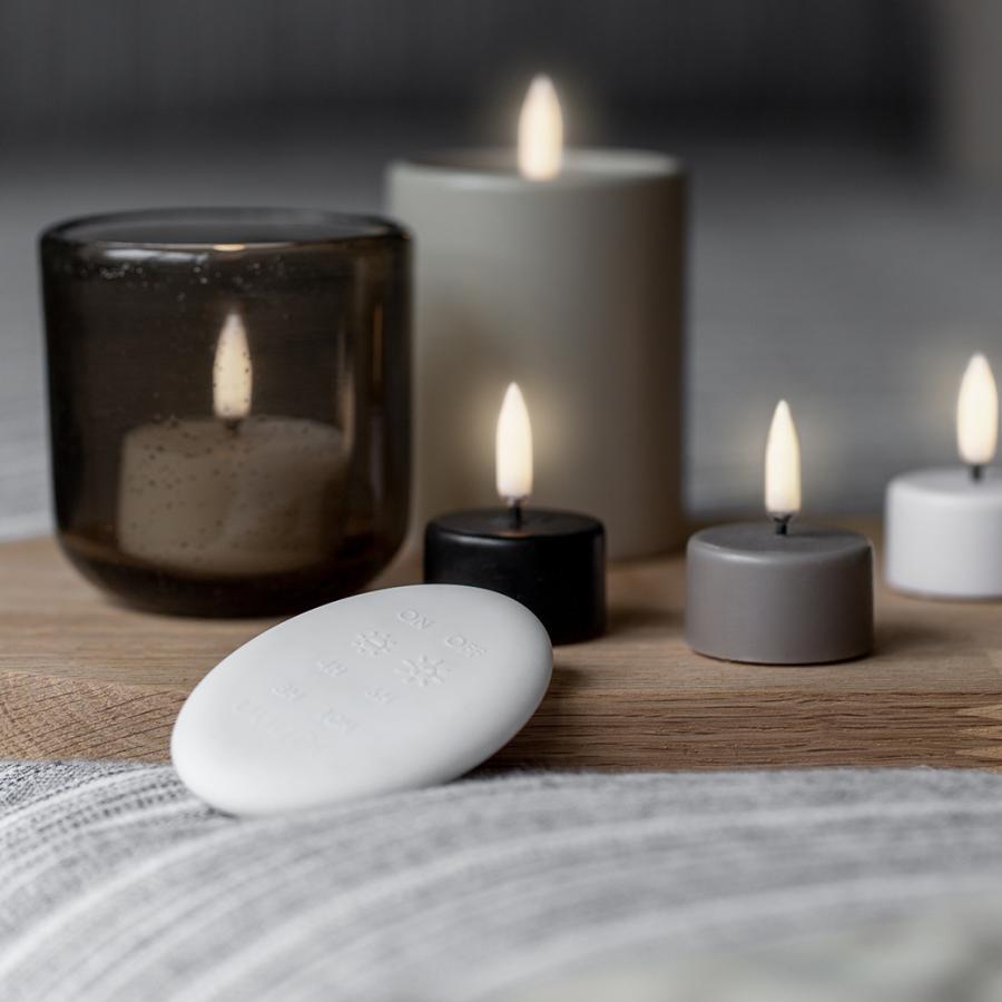 大理石 キャンドル ホルダー LED ライト リモコン セット ランタン