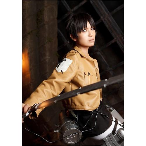 カットウィッグ 進撃の巨人エレン風 アート コスプレ 生首