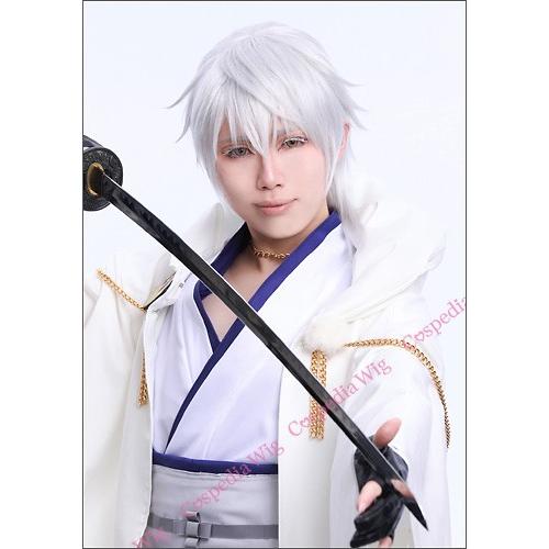 刀剣乱舞 鶴丸国永 風 ウィッグ コスプレウィッグ キャラウィッグ 美容 
