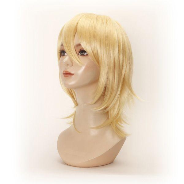 コスプレウィッグ ウルフレイヤー クリームイエロー 金髪 耐熱