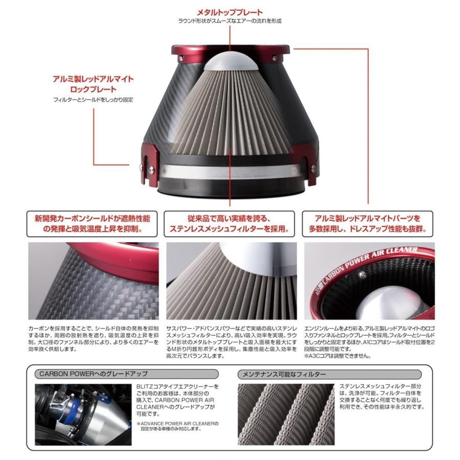 BLITZ 【BLITZ/ブリッツ】 CARBON POWER AIR CLEANER (カーボン