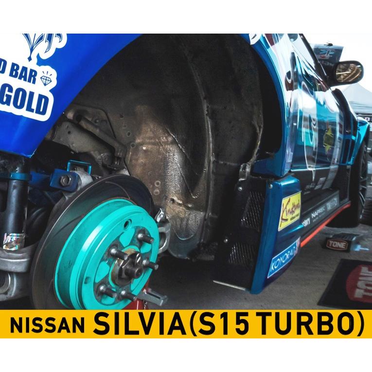 【Projectμ】 ビッグローターキット BIG ROTOR KIT REAR for NISSAN S15 TURBO グリーン トヨタ シルビア S15の画像