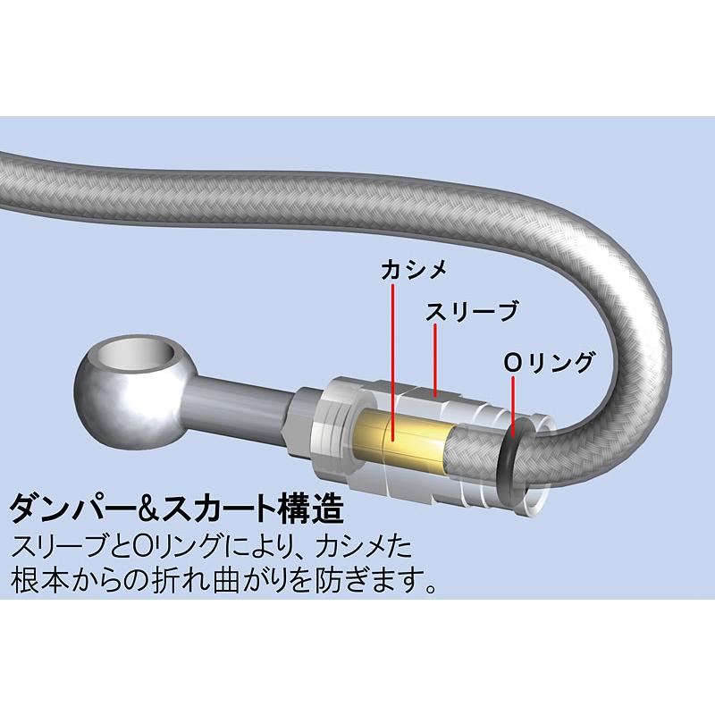 【SWAGE-LINE/スウェッジライン】 ブレーキホース リアキット スチール クリアホース スバル エクシーガ YA4/YA5/YA9/YAM [RKST4817]｜vigoras3｜04