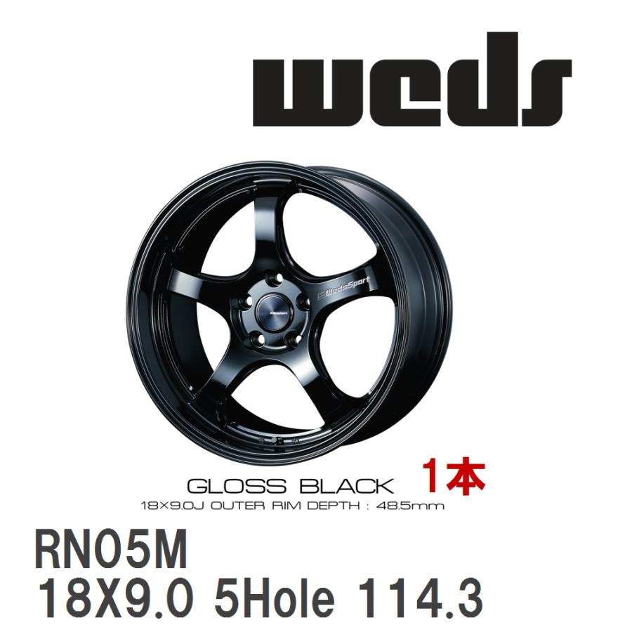 WEDS（ウェッズ） 【WEDS】 アルミホイール 1本 WedsSport RN-05M 18X9