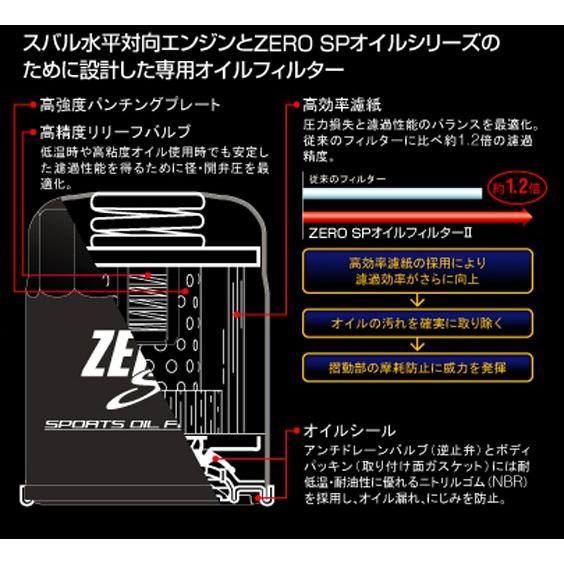 【ZERO SPORTS/ゼロスポーツ】 ZERO SP オイルフィルターII [0899007] | ZERO SPORTS | 01