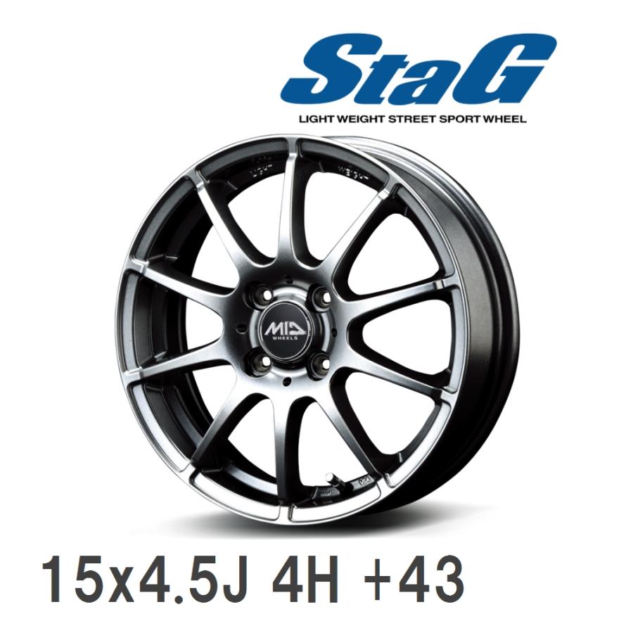 マルカサービス 【MID/マルカサービス】 SCHNEDER STAG 15x4.5J +43