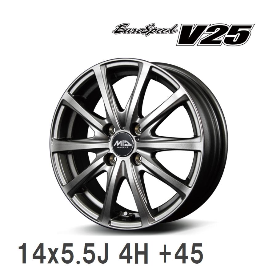 マルカサービス 【MID/マルカサービス】 EUROSPEED V25 14x5.5J +45 