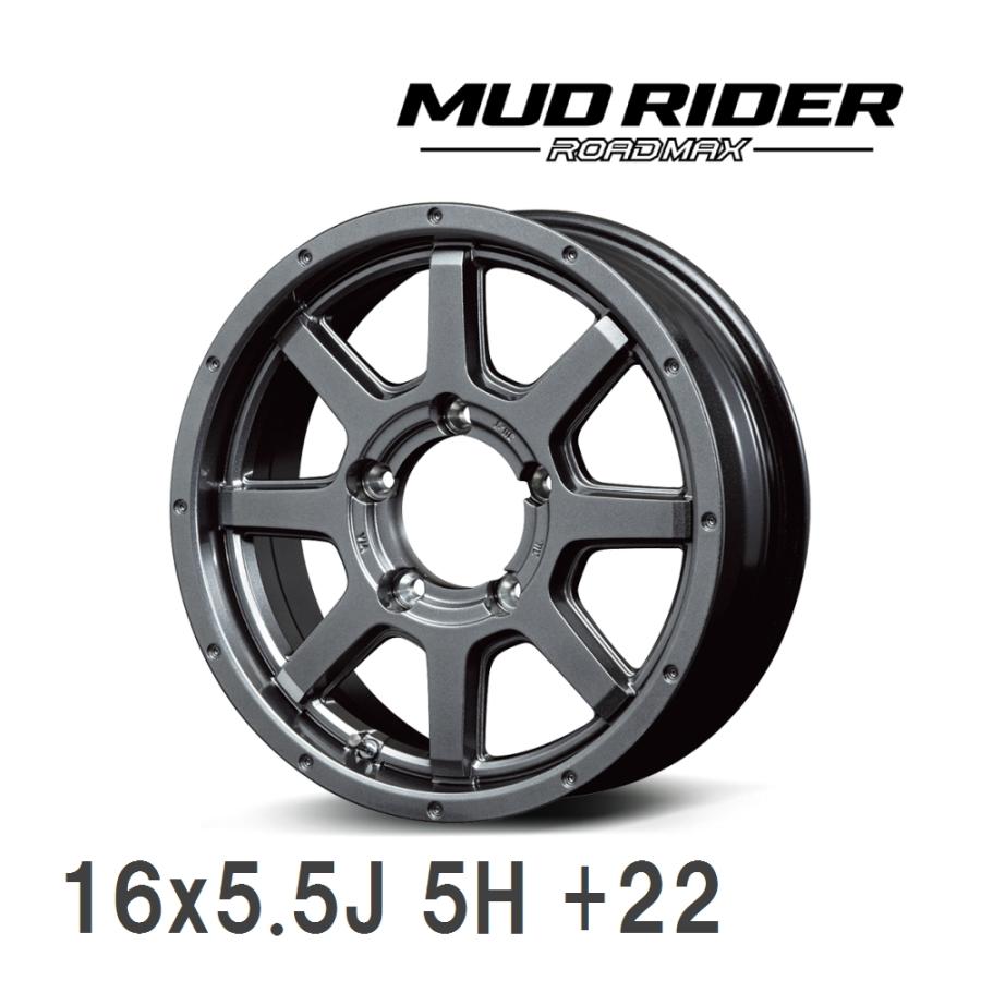 【3903】B送料無料▲ROADMAX-MUDRIDER▲16x5.5J 5穴 139.7 +22▲4本 26103500 マルカサービス 【MID/マルカサービス】 ROADMAX MUD RIDER 16x5.5J +