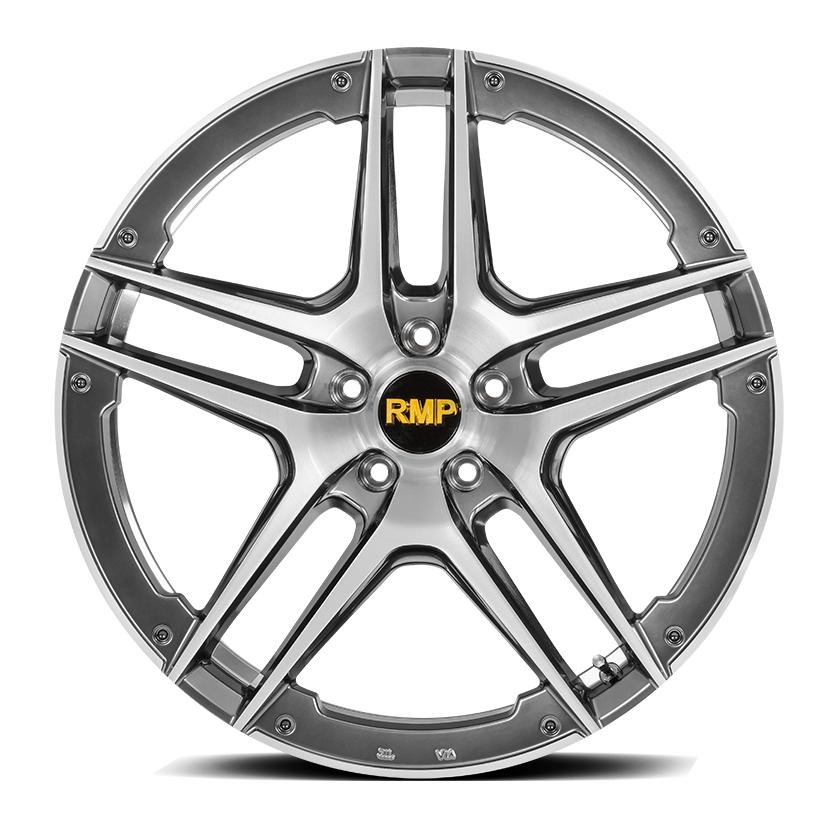 【MID/マルカサービス】 RMP 025SV 18x70J +48 114 5H ハイパーメタルコート/ブラッシュド/アンダーカット アルミホイール 4本セットの画像