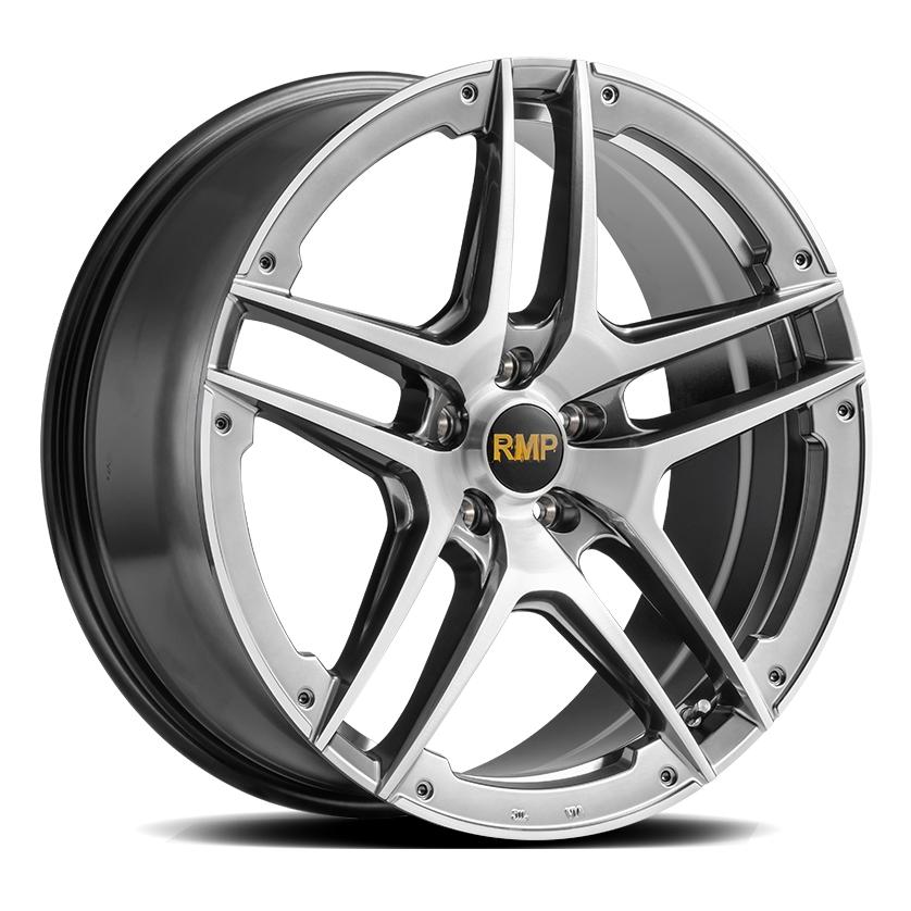 【MID/マルカサービス】 RMP 025SV 18x70J +48 114 5H ハイパーメタルコート/ブラッシュド/アンダーカット アルミホイール 4本セットの画像