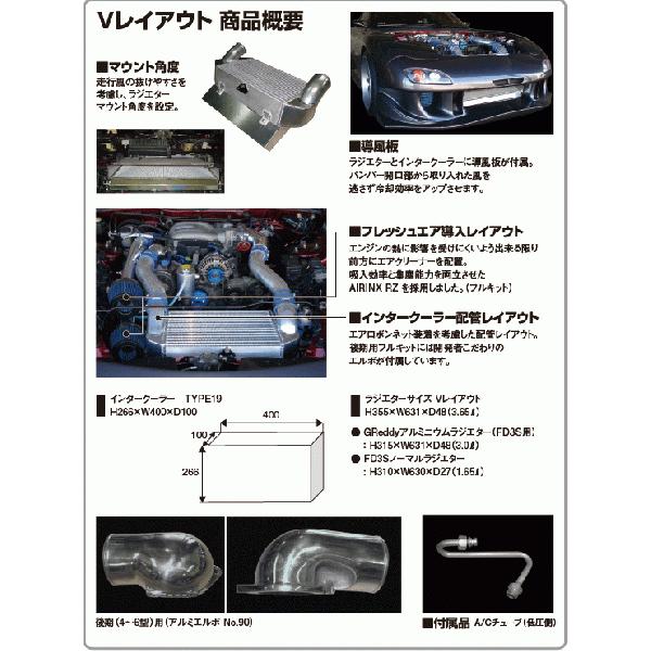 【TRUST/トラスト】 GReddy Vレイアウトキット (V-LAYOUT KIT) インタークーラーレス マツダ RX-7 FD3S [12040710]｜vigoras｜02