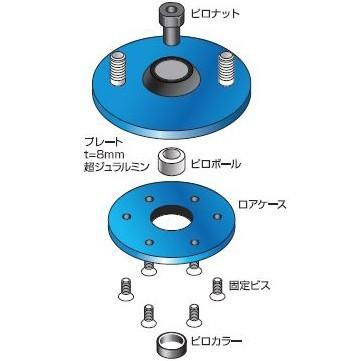 アウトレット品【CUSCO/クスコ】 ピロボールアッパーマウント(センター固定式) フロント,直巻ID60用 スープラ GA70,MA70 [183 411 A60]の画像