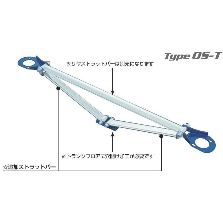 トライアングルタイプ・追加ストラットバー リヤ専用 180SX RS13,RPS13 [220 544 A]