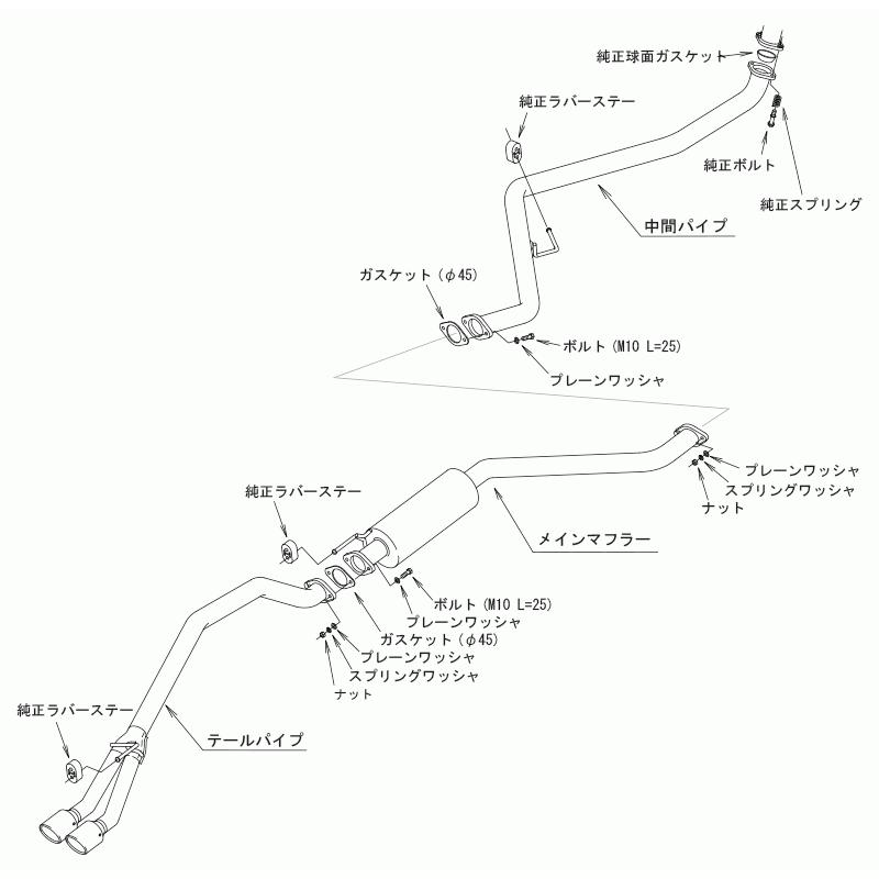 HKS（エッチケーエス） 【HKS】 マフラー ハイパワー スペックL II(Hi