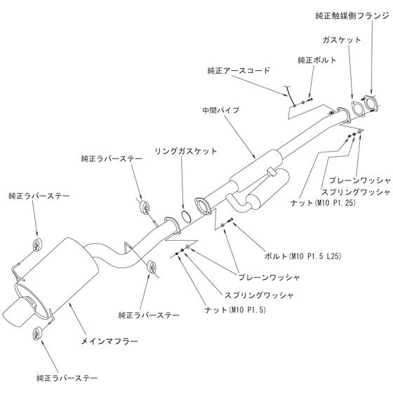 【HKS】 スーパーターボマフラー(Super Turbo Muffler) ニッサン スカイライン GF- ER34 RB25DET [31029-AN005]｜vigoras｜03