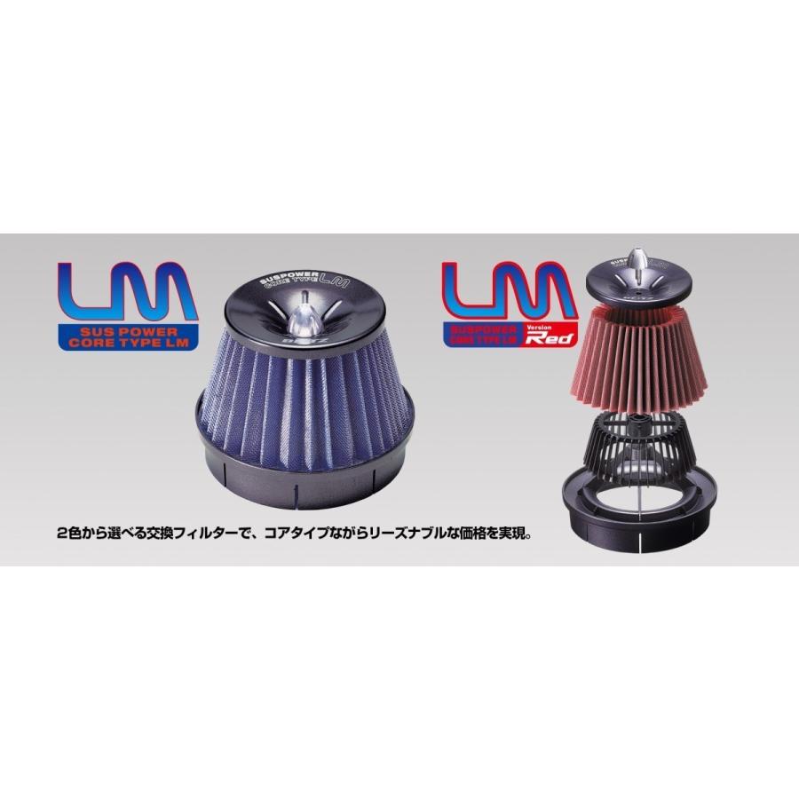 BLITZ/ブリッツ】 エアクリーナー SUS POWER CORE TYPE LM Version Red ...