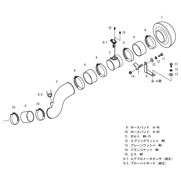 HKS 【HKS】 エアクリーナー レーシングサクション Φ200-80/Red