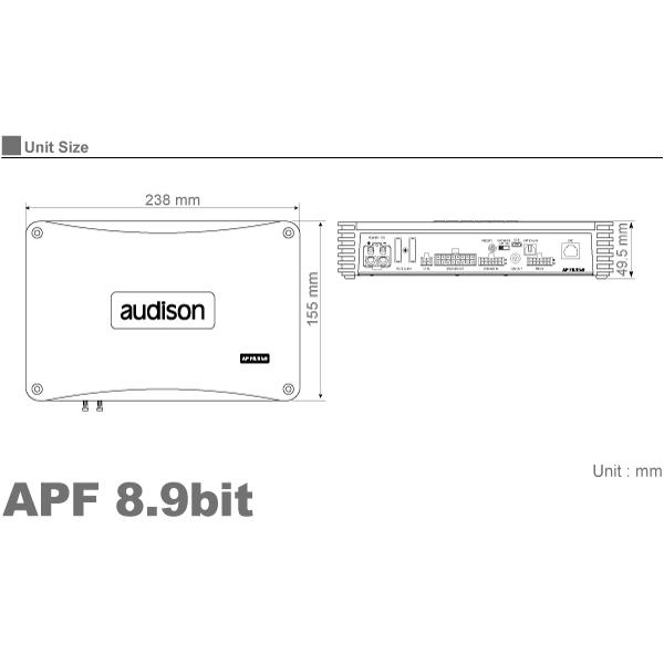 【国内正規品】 audison/オーディソン Primaシリーズ DSP アンプ AP F8.9 bit 1台