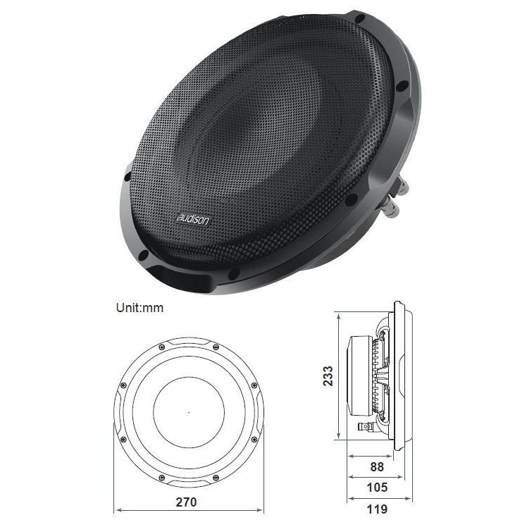 国内正規品】 audison/オーディソン Prima サブウーファー APS 10 D 