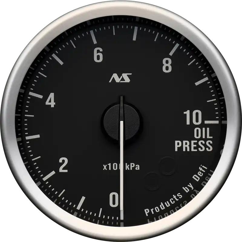 【Defi/デフィ】 Defi-Link Meter ADVANCE RS II 油圧計 （表示範囲：0kPa〜1000kPa） Φ60 黒 80sグリーン [DF21401] | Defi