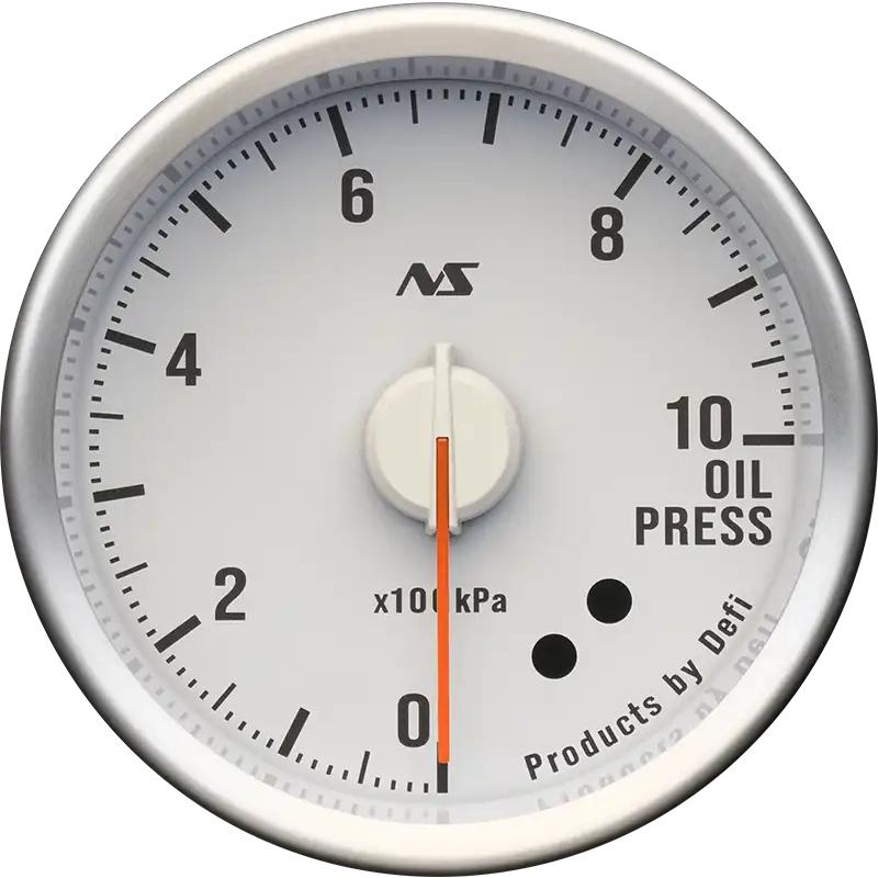 【Defi/デフィ】 Defi-Link Meter ADVANCE RS II 油圧計 （表示範囲：0kPa〜1000kPa） Φ60 白 80sグリーン [DF21403] | Defi